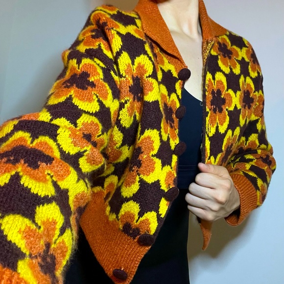 Zara Jackets & Coats Zaras Floral Knit Cardigan Poshmark
